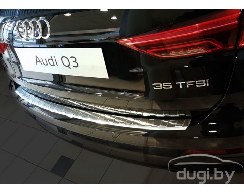 Накладка заднего бампера для Audi Q3 (2018-...) Накладка заднего бампера для Audi Q3 (2018-...)
